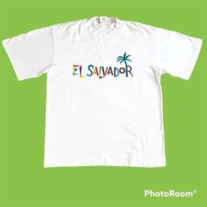 EL SALVADOR EMBROIDERED TOURIST T SHIRT Sz S